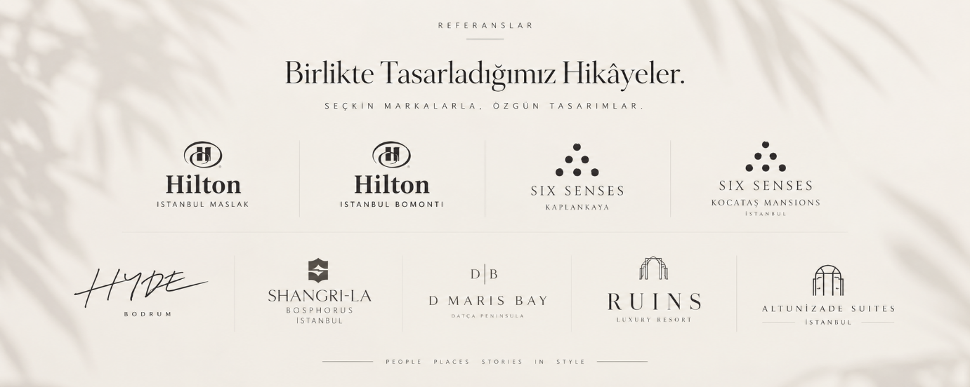 MSC Tekstil ile çalışan Hilton, Six Senses, Hyde, Shangri-La, D Maris Bay, Ruins ve Altunizade Suites markaları